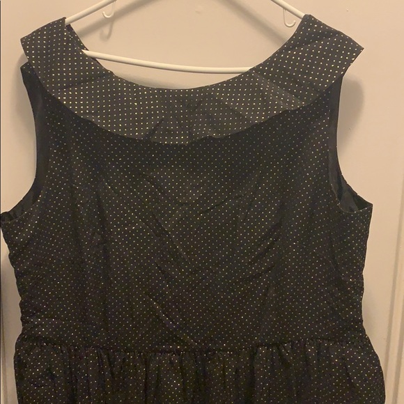 Black dress with gold sparkle polka dots - Picture 2 of 6